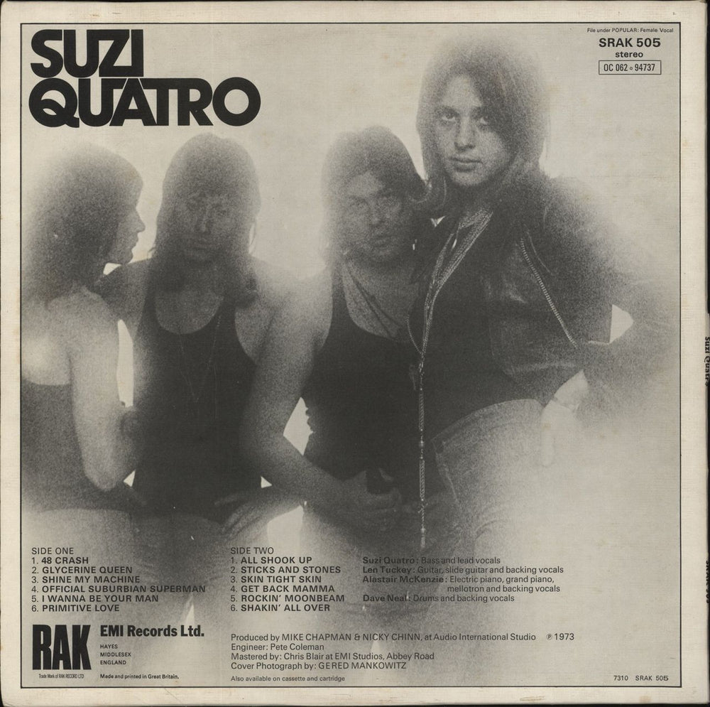 Suzi Quatro Suzi Quatro - 1st - VG UK vinyl LP album (LP record)