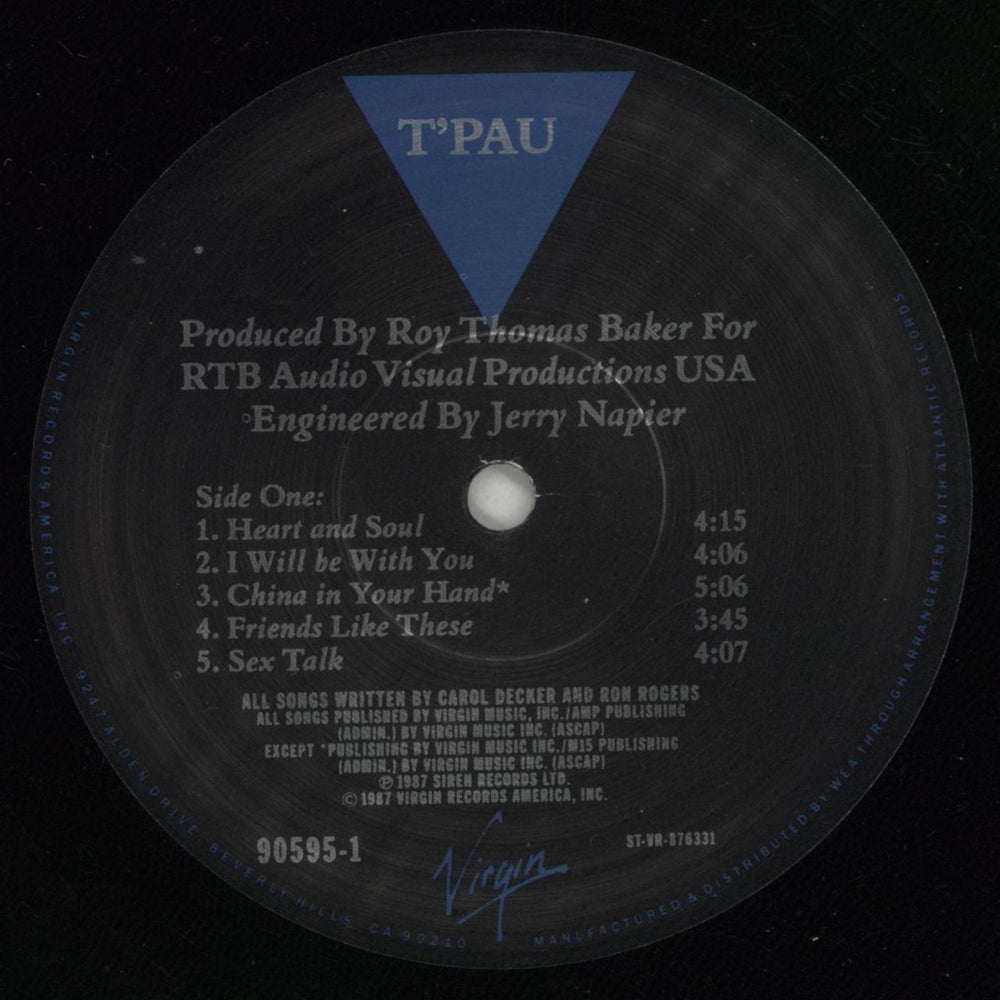 T'Pau T'Pau - Hype Stickered Shrink US vinyl LP album (LP record) TPALPTP865987