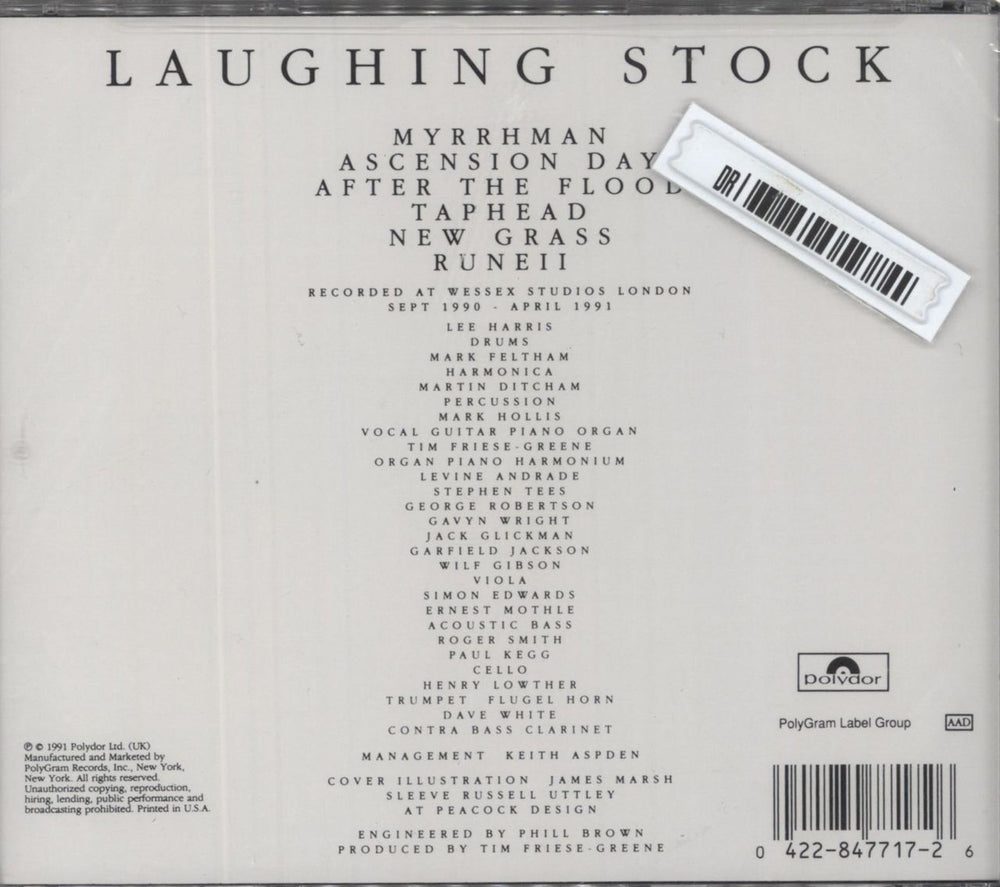 Talk Talk Laughing Stock - Sealed US CD album (CDLP) 042284771726