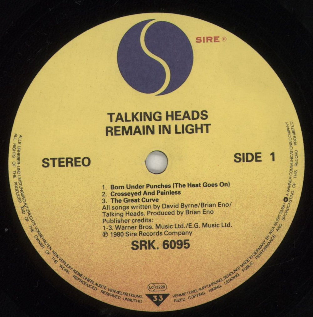 Talking Heads Remain In Light - 2nd + Inner & Insert UK vinyl LP album (LP record) TALLPRE545538