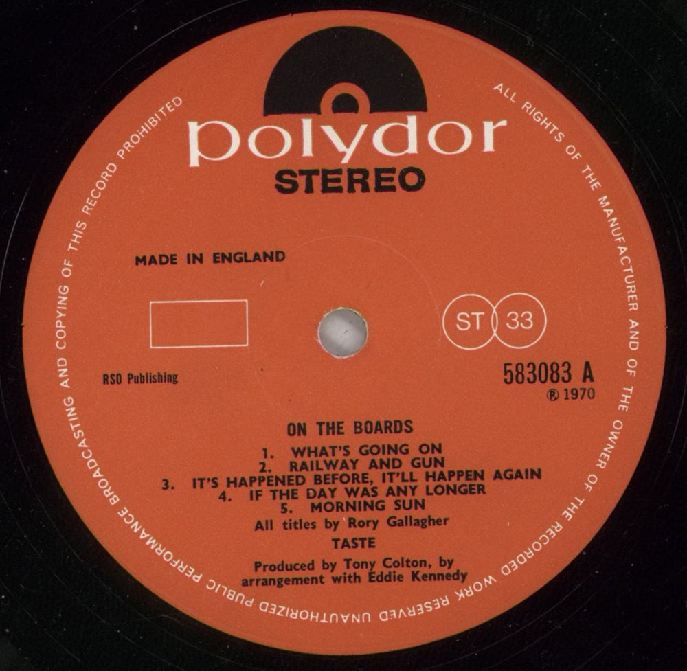 Taste On The Boards - EX UK vinyl LP album (LP record) TTELPON542208