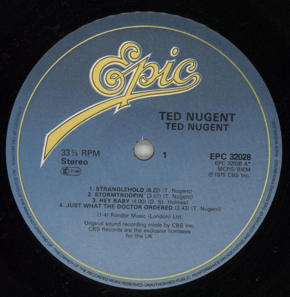 Ted Nugent Ted Nugent UK vinyl LP album (LP record) TEDLPTE656405