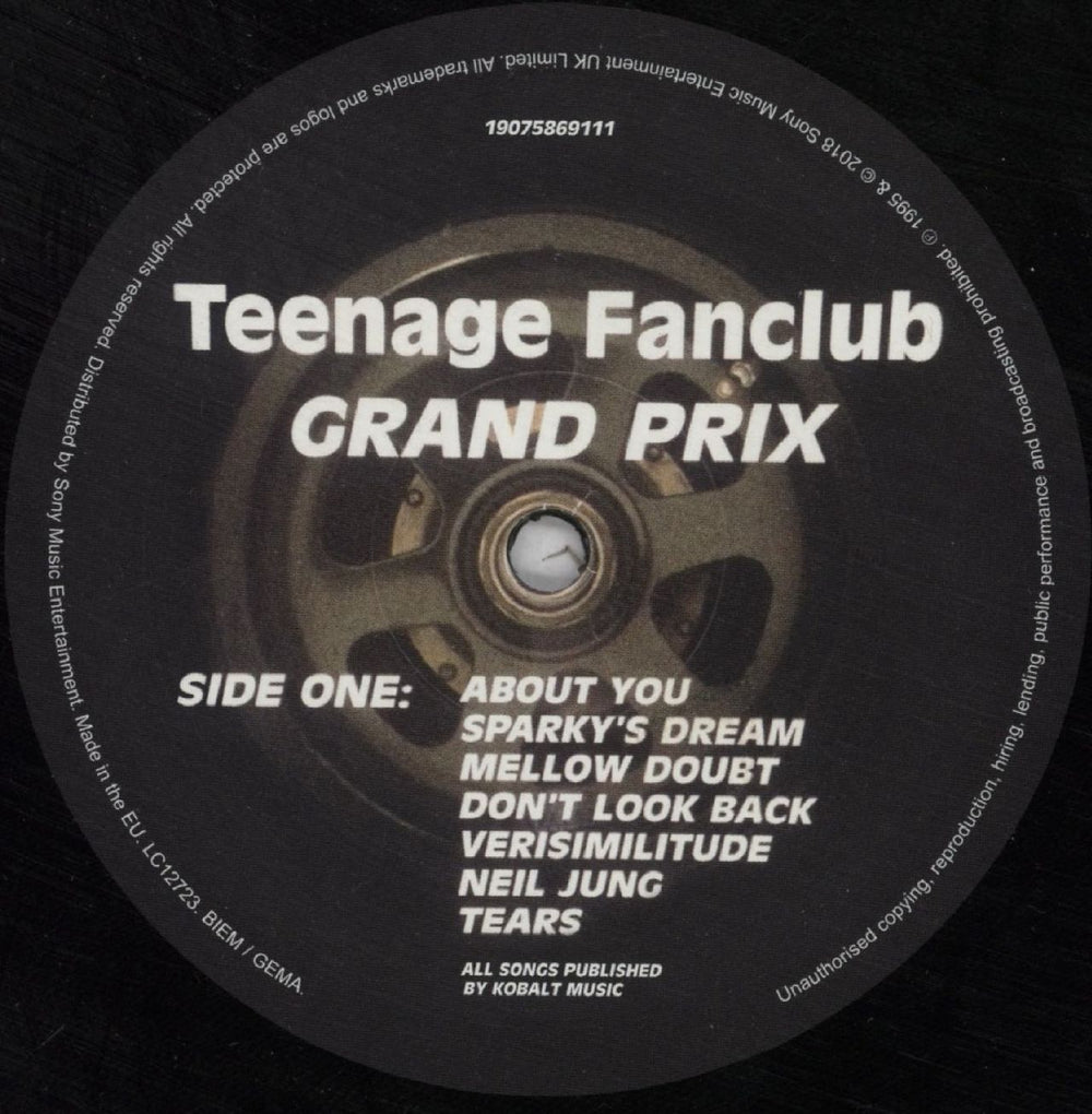 Teenage Fanclub Grand Prix UK vinyl LP album (LP record) TFCLPGR824167