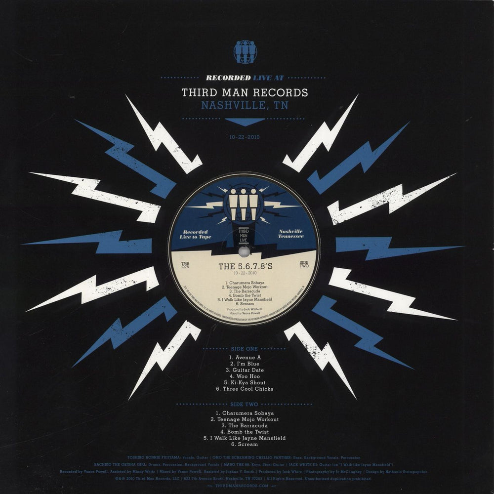 The 5.6.7.8's Live At Third Man Records US vinyl LP album (LP record)