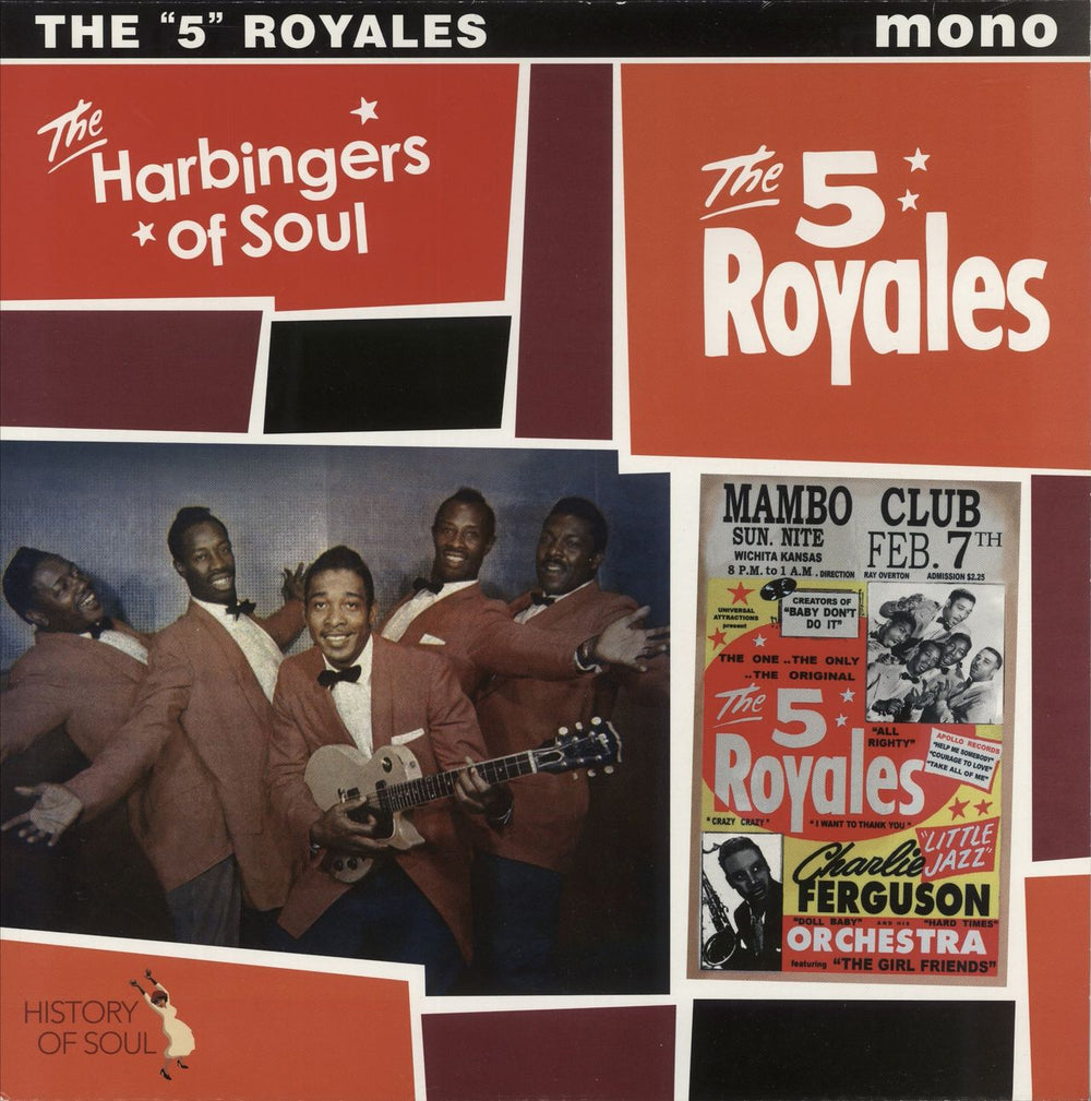The 5 Royales The Harbingers Of Soul UK vinyl LP album (LP record) HOS1