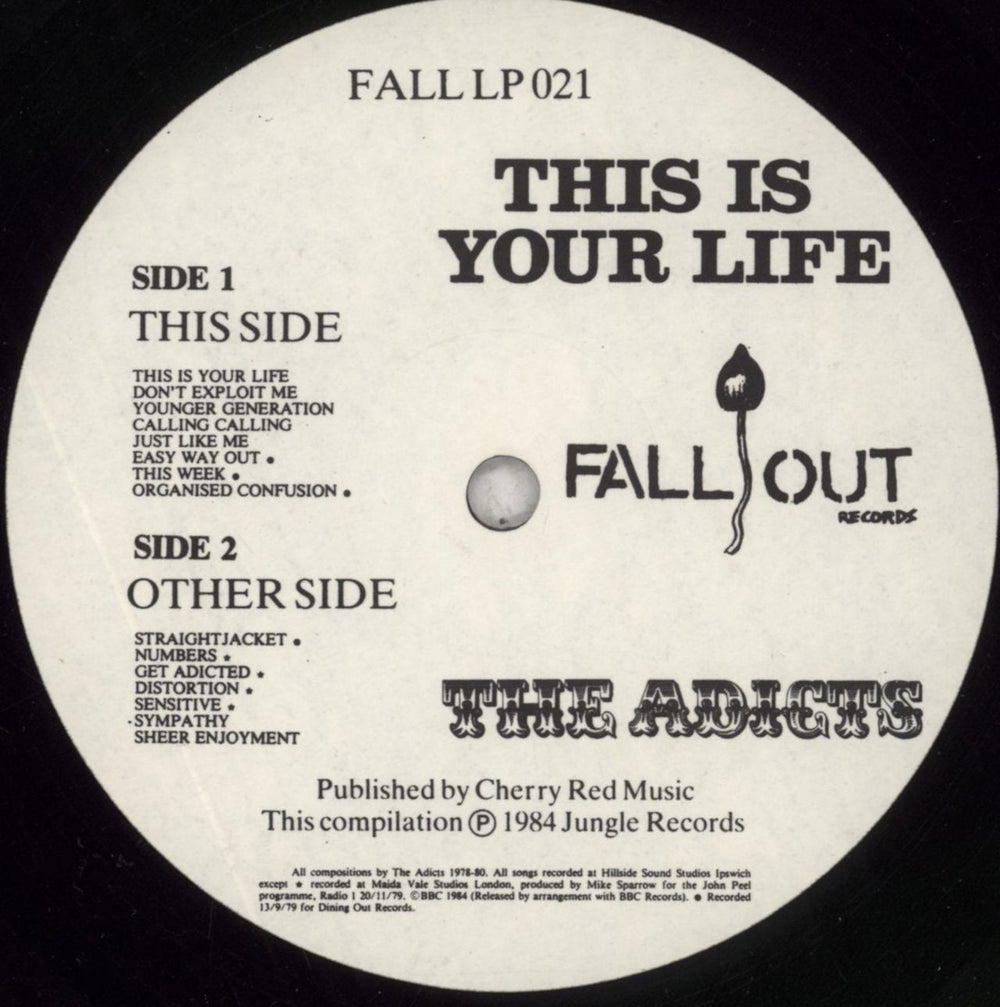 The Adicts This Is Your Life UK vinyl LP album (LP record) ADILPTH853322