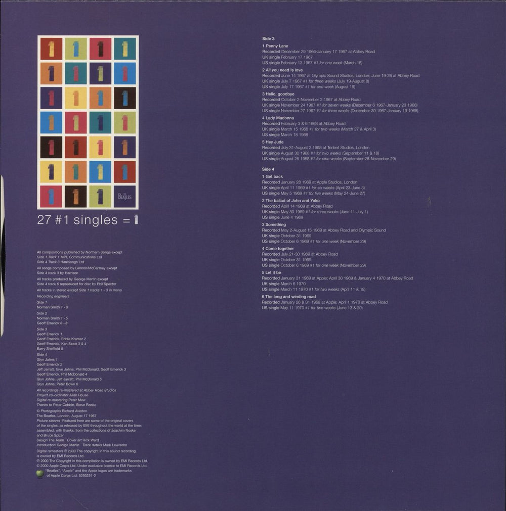 The Beatles 1 - One UK 2-LP vinyl record set (Double LP Album) 5293251