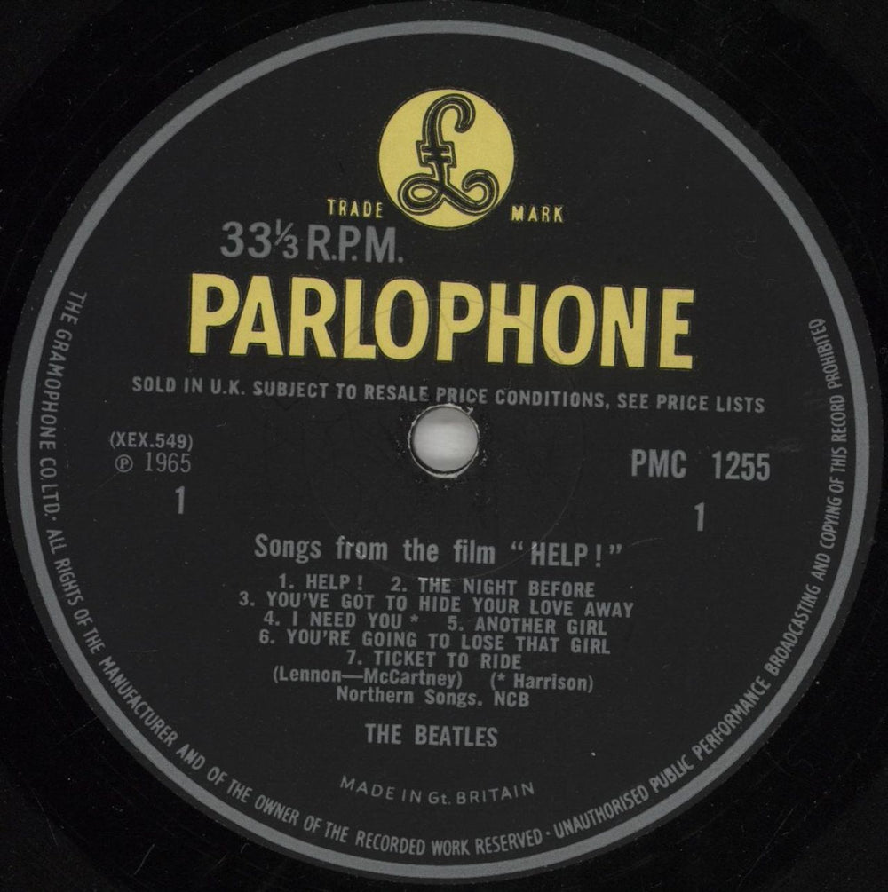 The Beatles Help! - 1st (D) - EX UK vinyl LP album (LP record) BTLLPHE262975