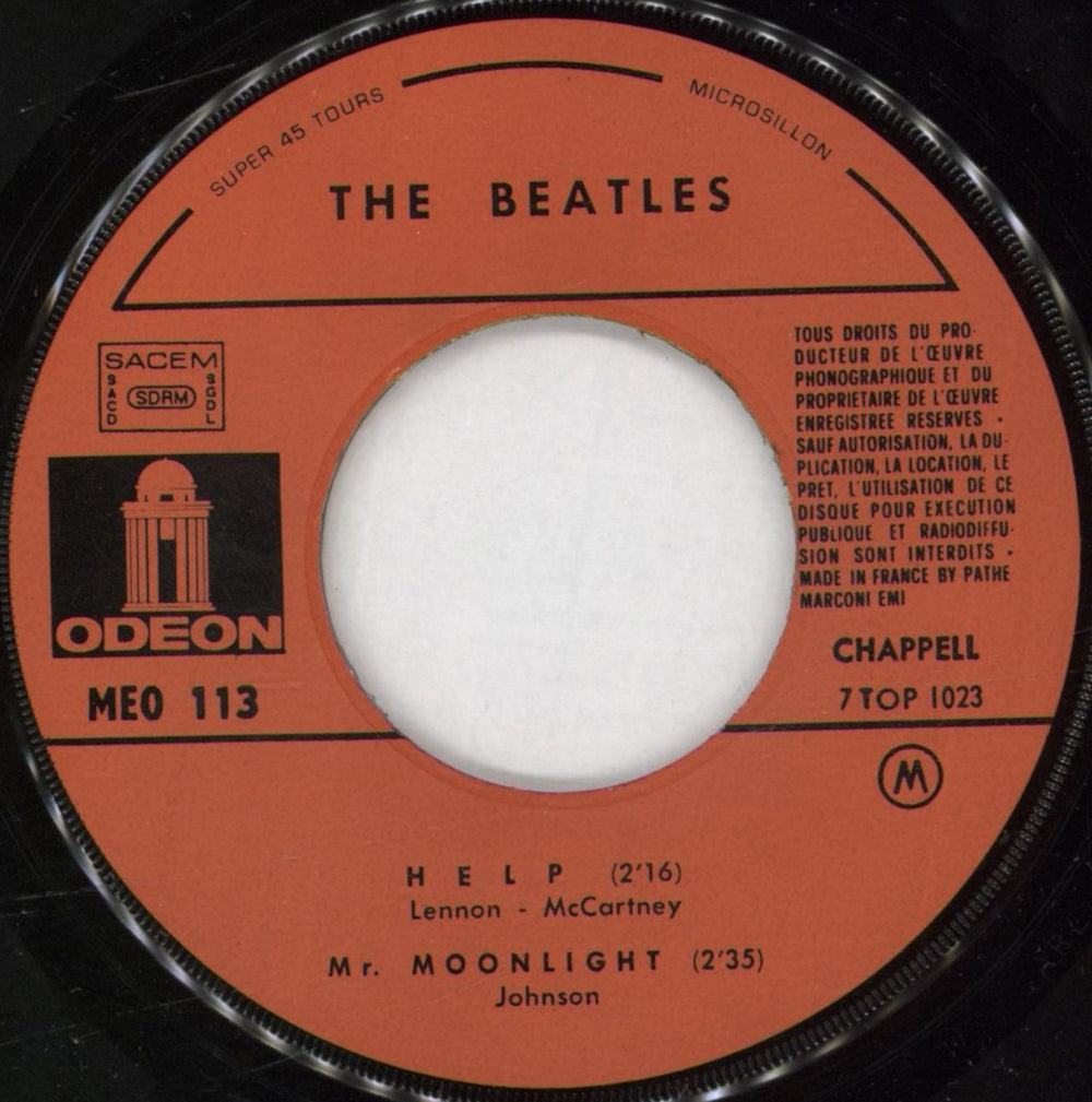 The Beatles Help! EP - 3rd French 7" vinyl single (7 inch record / 45) BTL07HE844050