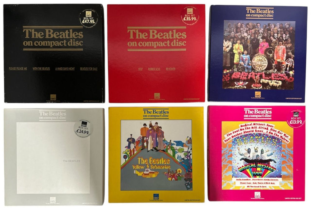 The Beatles HMV Boxed Sets - Complete Set with HMV price stickers UK CD Album Box Set BEACD25/1-12