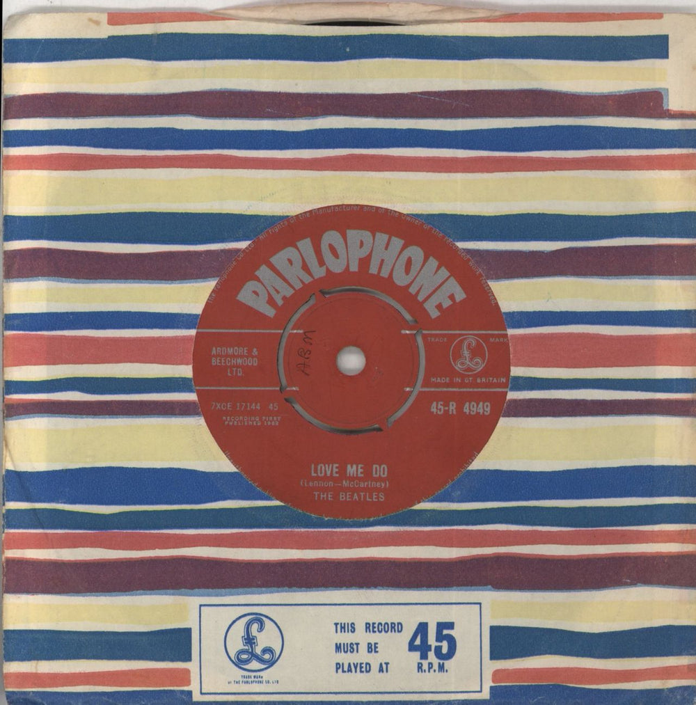 The Beatles Love Me Do - 1st - G - MIGB UK 7" vinyl single (7 inch record / 45) 45-R4949