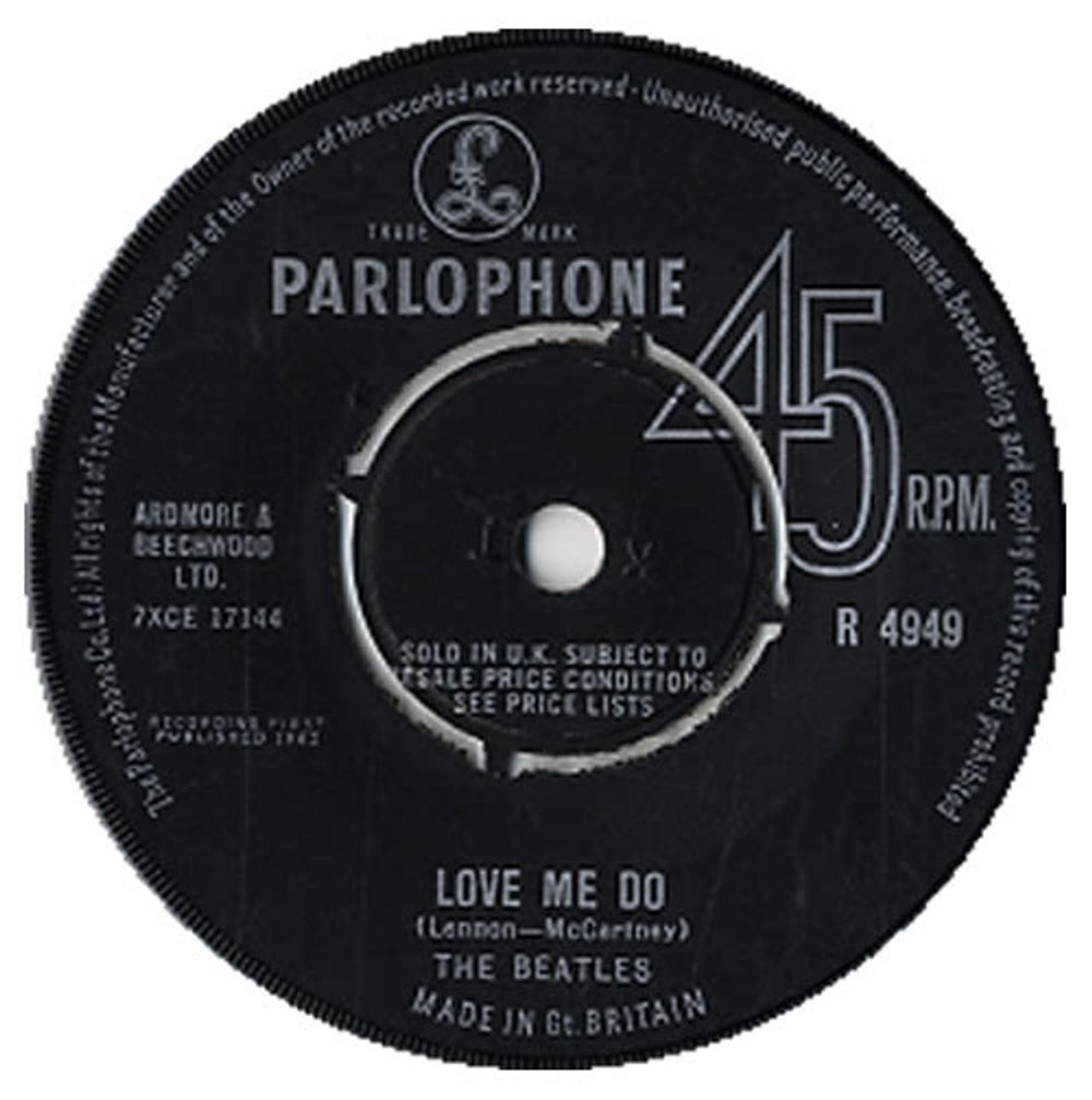 The Beatles Love Me Do - 3rd (a) - 1N - VG UK 7" vinyl single (7 inch record / 45) BTL07LO592914