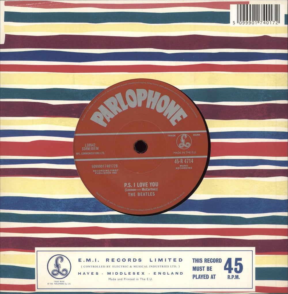 The Beatles Love Me Do - 50th Anniversary Edition UK 7" vinyl single (7 inch record / 45) BTL07LO573986