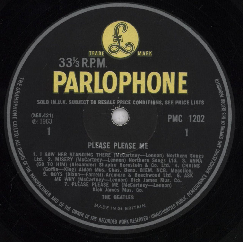 The Beatles Please Please Me - 6th UK vinyl LP album (LP record) BTLLPPL287078