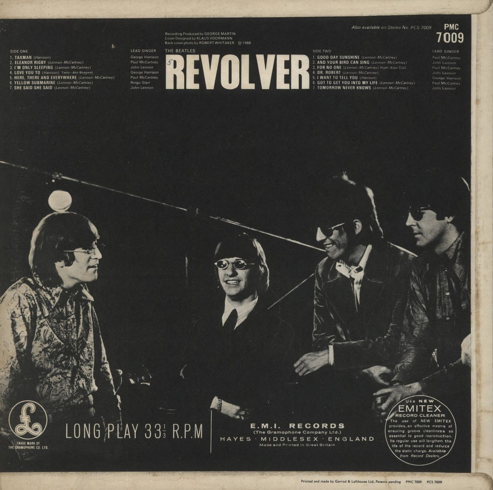 The Beatles Revolver - 3rd - DR/DR - G/VG- UK vinyl LP album (LP record)