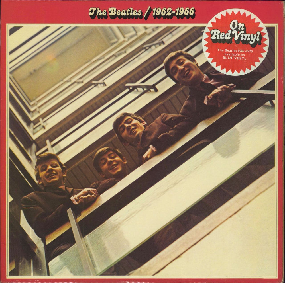 The Beatles The Beatles / 1962-1966 - Red - Stickered - VG+ UK 2-LP vinyl record set (Double LP Album) PCSPR717