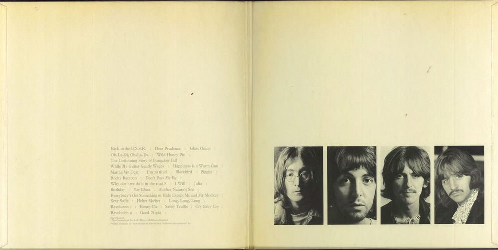 The Beatles The Beatles [White Album] - 1st Transitional - Complete - VG UK 2-LP vinyl record set (Double LP Album) PCS7067-8