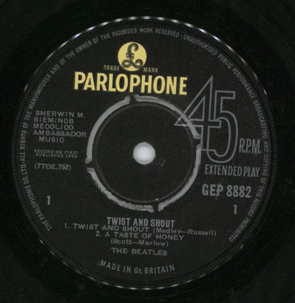 The Beatles Twist And Shout EP - 1st - VG UK 7" vinyl single (7 inch record / 45) BTL07TW565836
