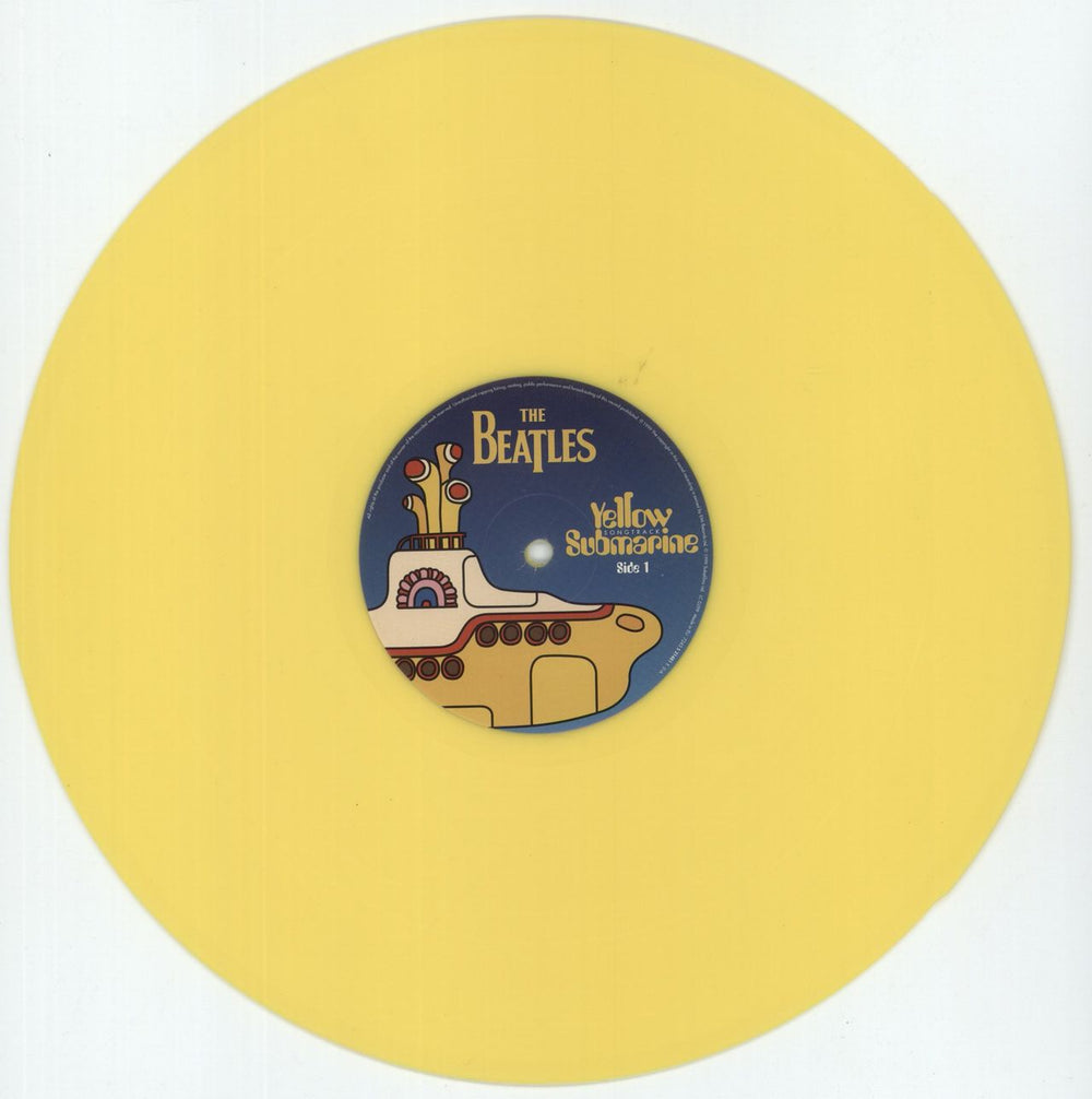 The Beatles Yellow Submarine Soundtrack - Yellow Vinyl - Double Sticker UK vinyl LP album (LP record) BTLLPYE880052