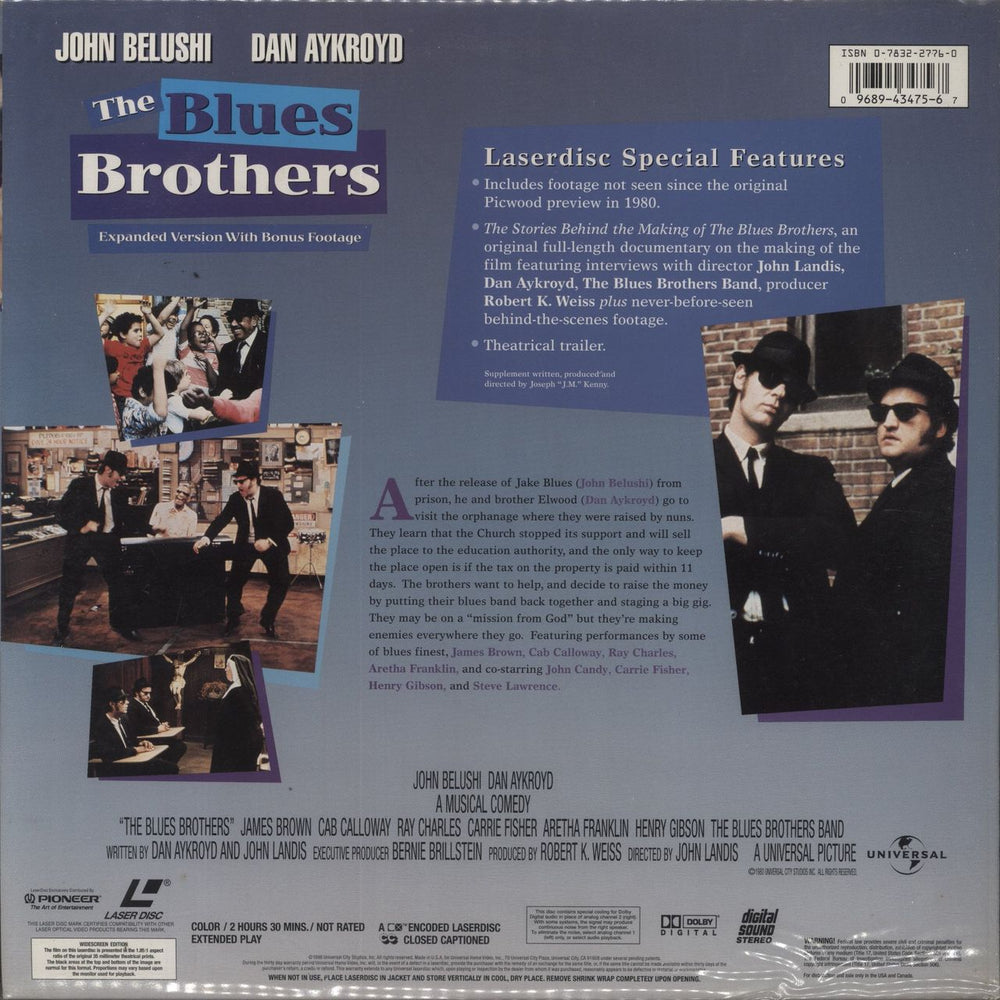 The Blues Brothers The Blues Brothers US laserdisc / lazerdisc