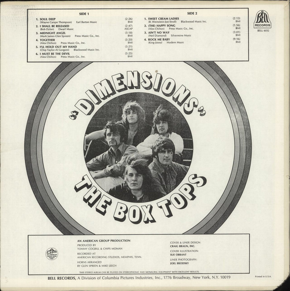 The Box Tops Dimensions US vinyl LP album (LP record)