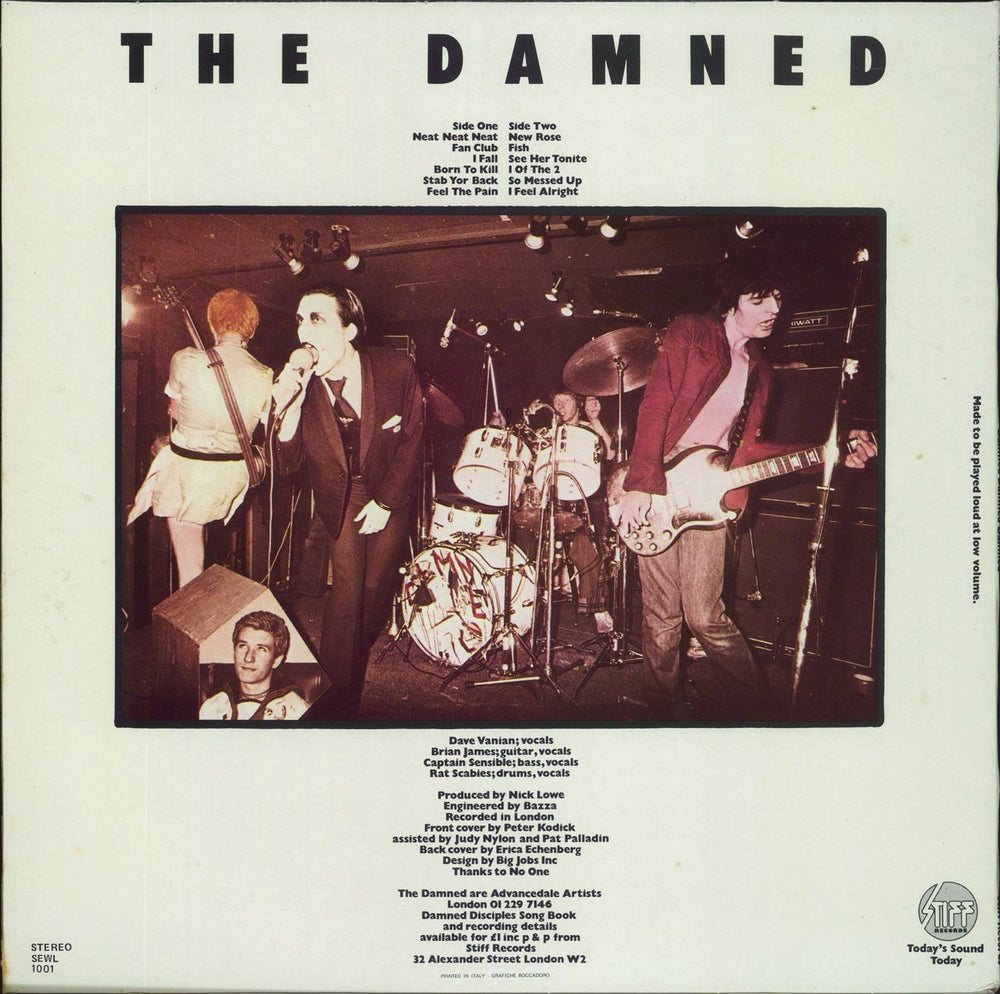 The Damned Damned Damned Damned - VG Italian vinyl LP album (LP record)