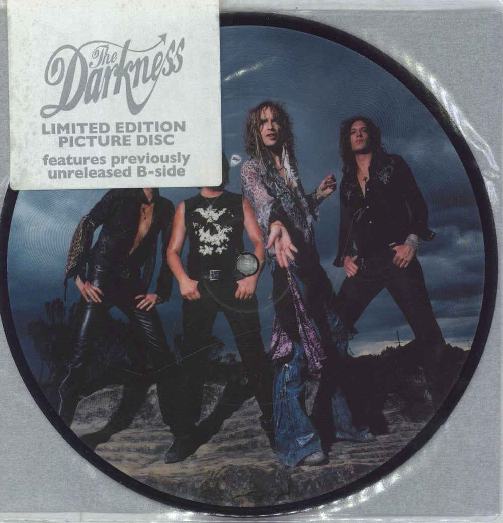 The Darkness Love Is Only A Feeling - Sticker Seal UK 7" vinyl picture disc (7 inch picture disc single) DARK03