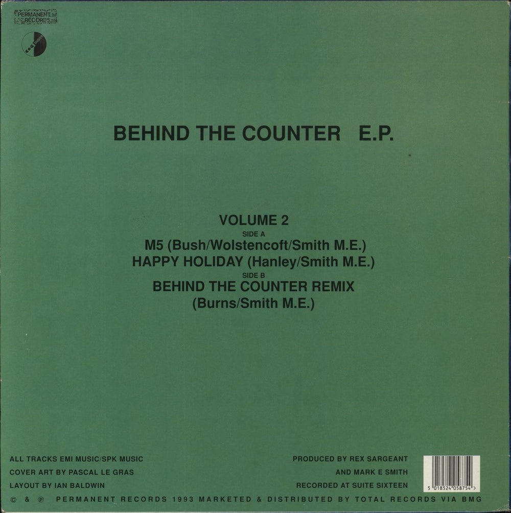 The Fall Behind The Counter E.P. UK 12" vinyl single (12 inch record / Maxi-single) 5018524058754