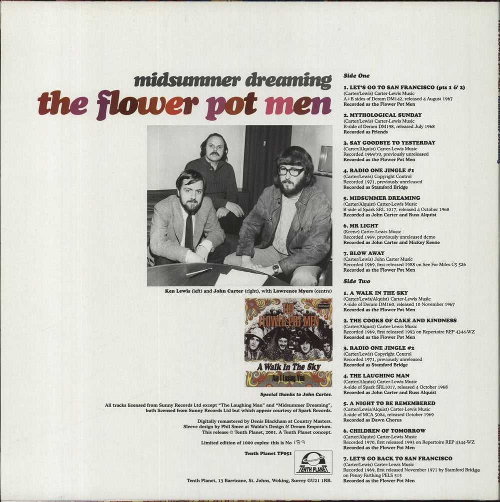 The Flower Pot Men Midsummer Dreaming UK vinyl LP album (LP record)