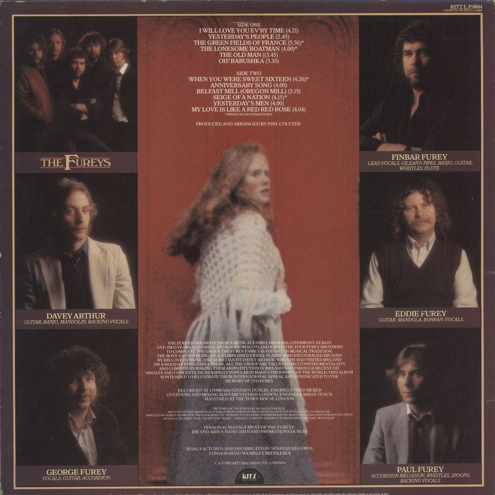 The Fureys And Davey Arthur When You Were Sweet Sixteen UK vinyl LP album (LP record)