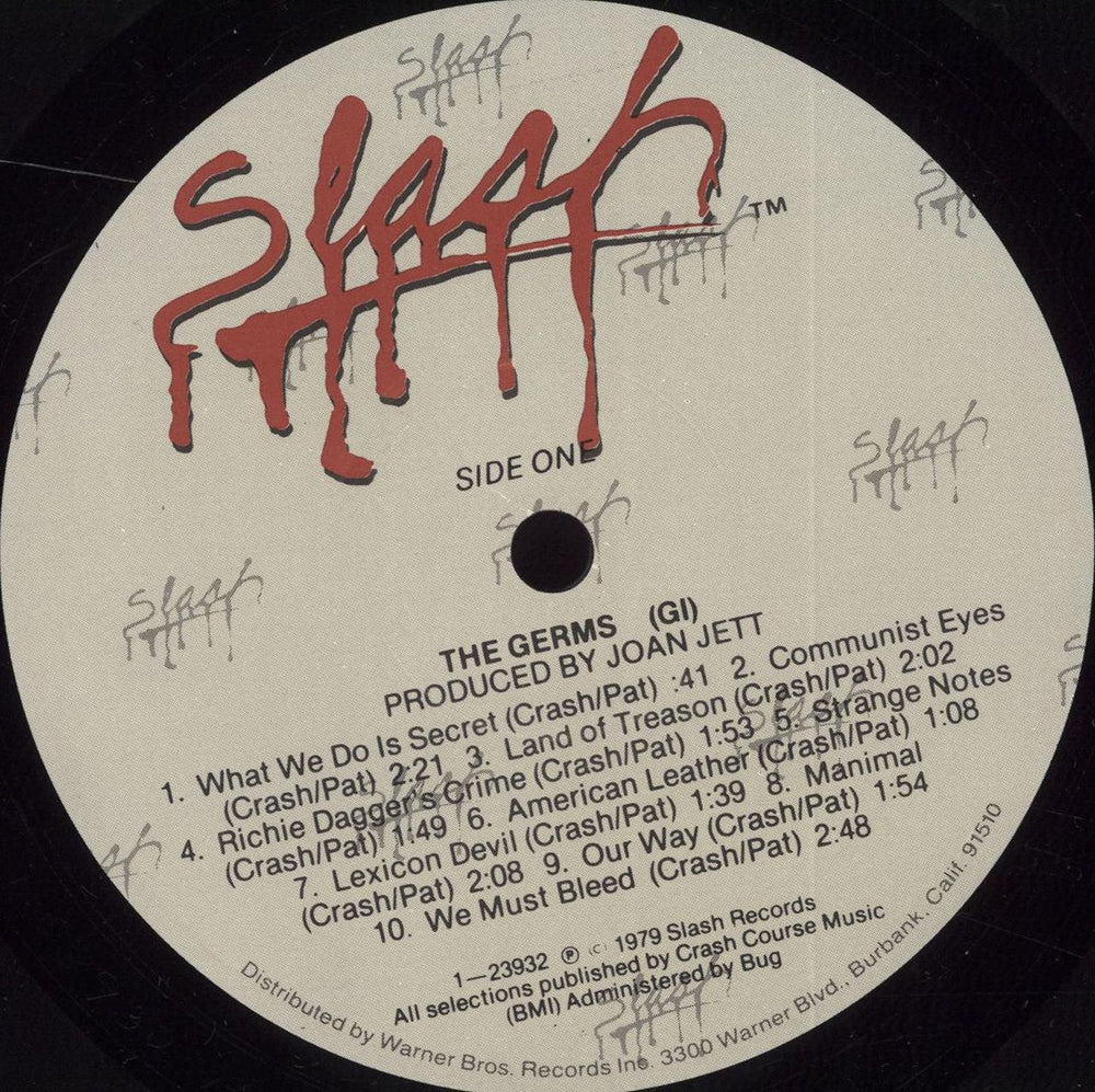 The Germs GI US vinyl LP album (LP record) GE3LPGI706406