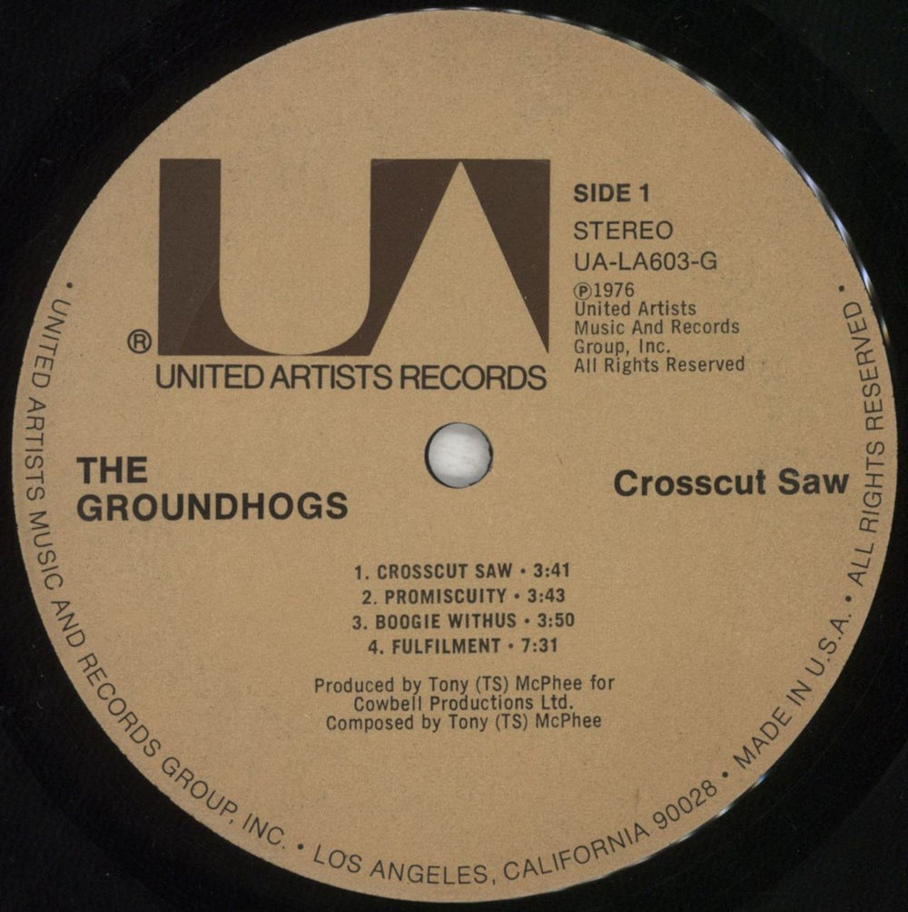 The Groundhogs Crosscut Saw US vinyl LP album (LP record) GHGLPCR534198