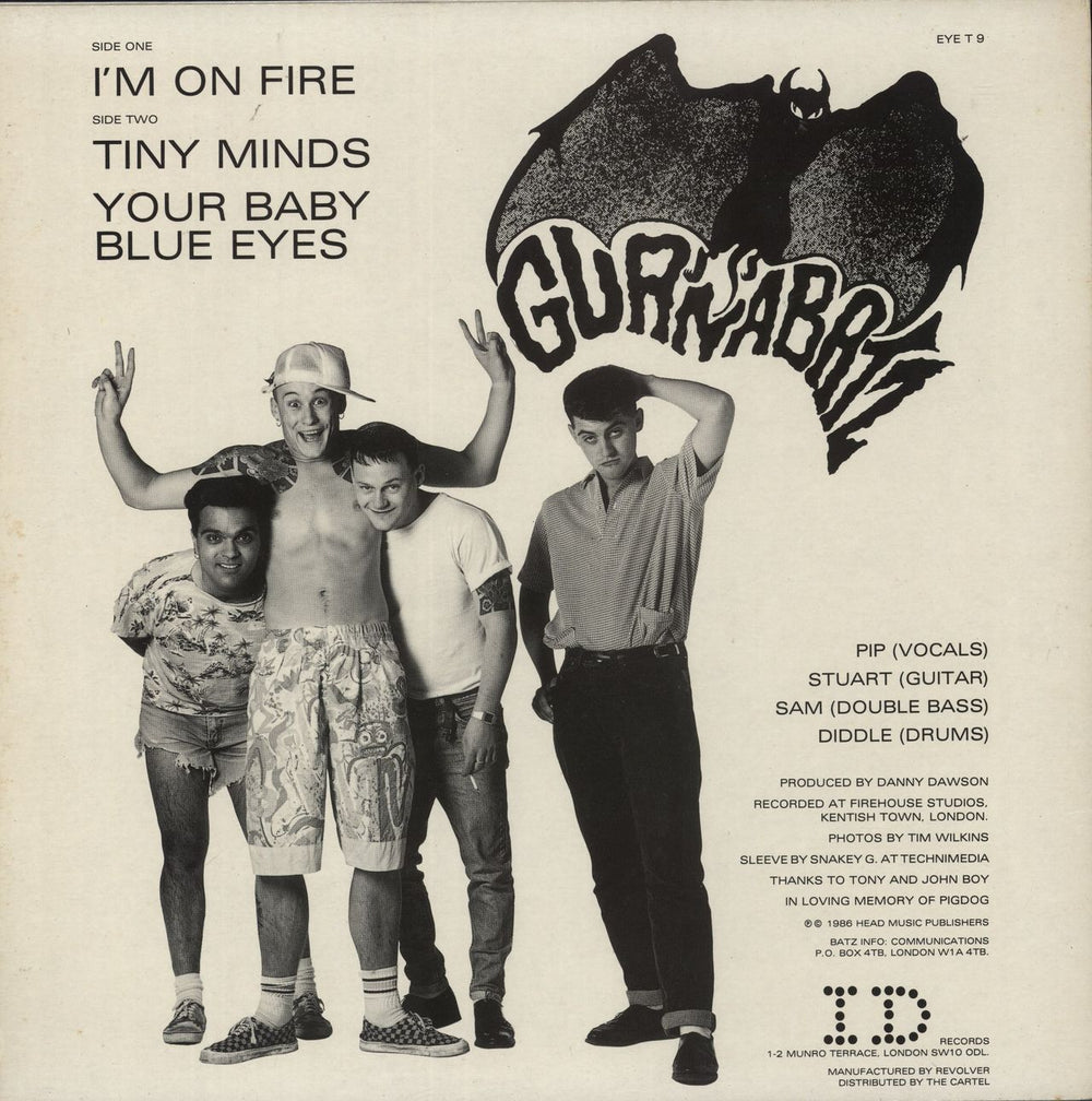 The Guana Batz I'm On Fire UK 12" vinyl single (12 inch record / Maxi-single)