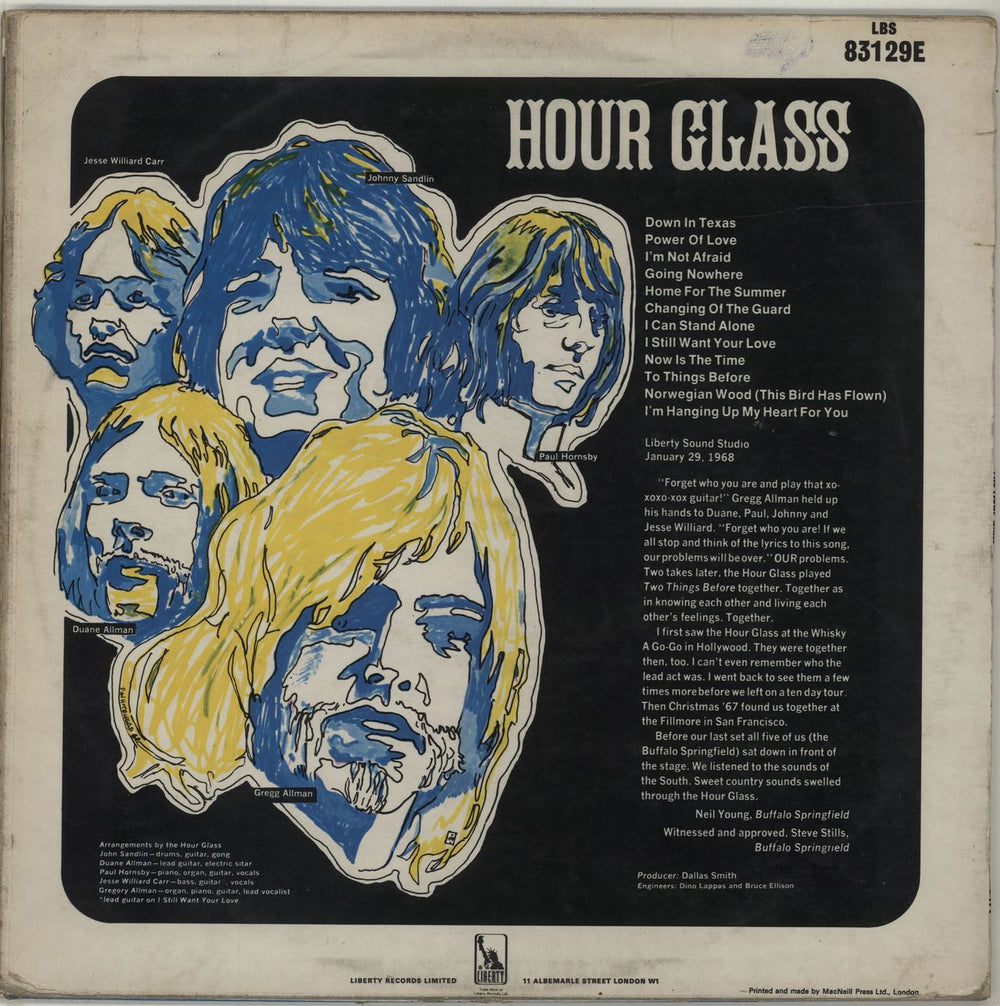 The Hour Glass The Hour Glass UK vinyl LP album (LP record) H-GLPTH612694