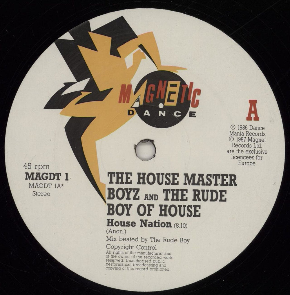 The Housemaster Boyz House Nation UK 12" vinyl single (12 inch record / Maxi-single) MAGDT1