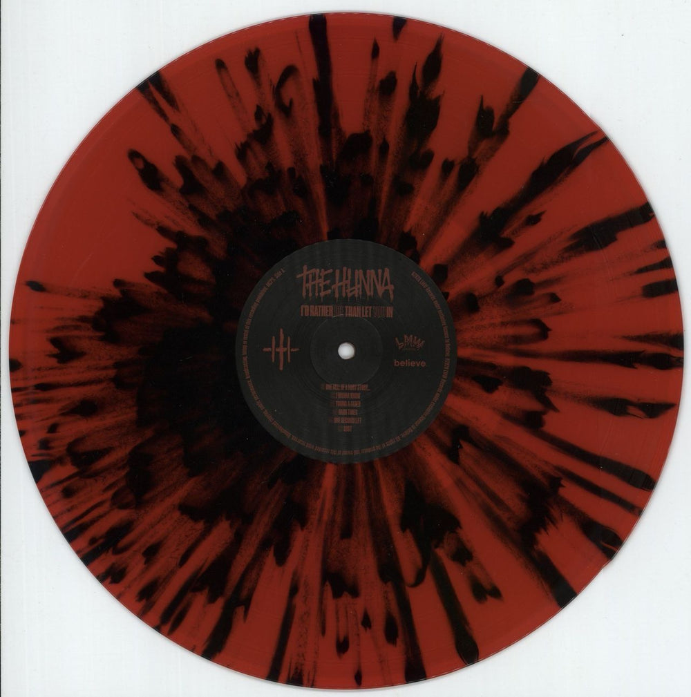 The Hunna I'd Rather Die Than Let You In - Red Transparent & Black Splatter Vinyl - Autographed UK vinyl LP album (LP record) 11KLPID880784