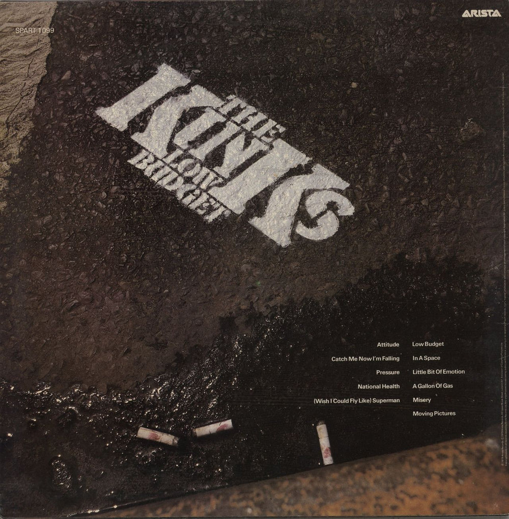 The Kinks Low Budget UK vinyl LP album (LP record)