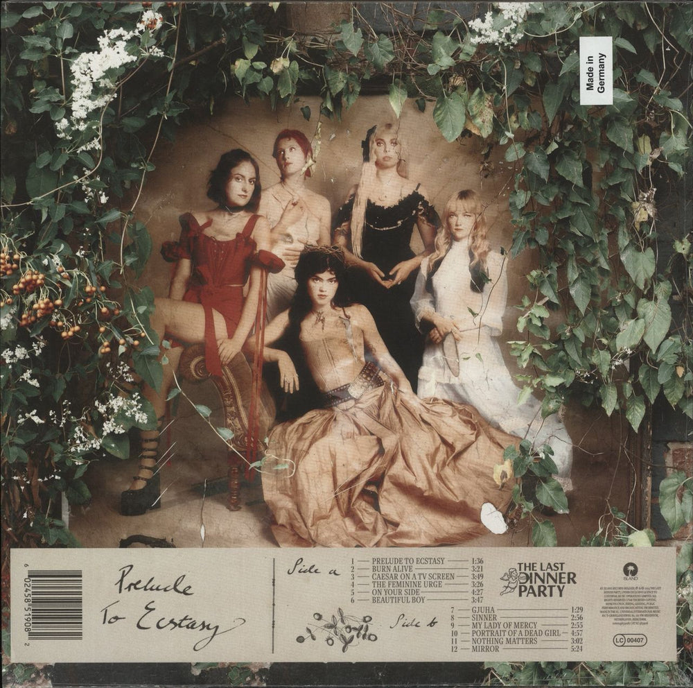 The Last Dinner Party Prelude To Ecstasy - Smokey Marble Vinyl UK vinyl LP album (LP record) 602458519082