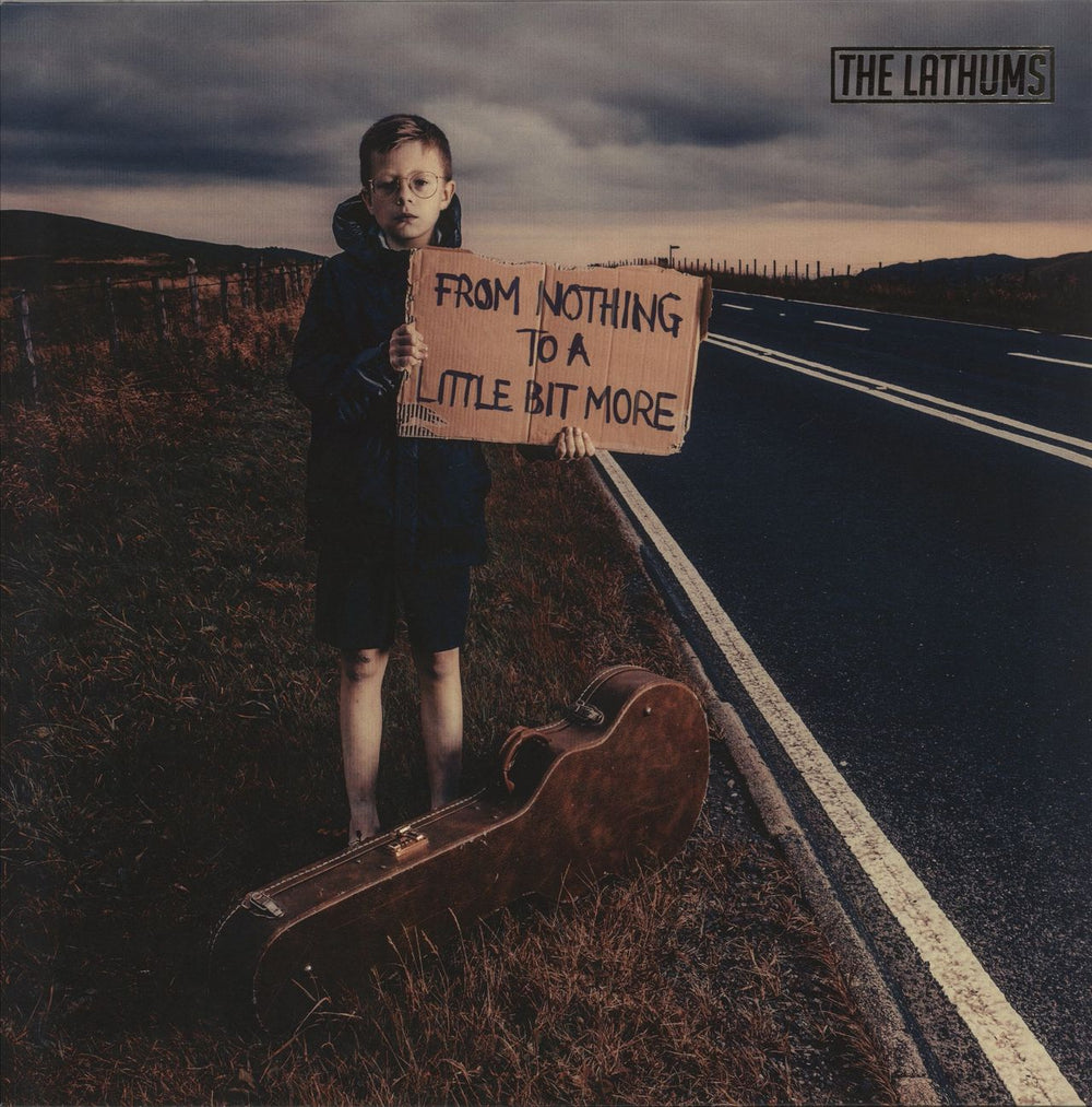 The Lathums From Nothing To A Little Bit More - Yellow & Black Splatter - Autographed Print UK vinyl LP album (LP record) 4844910