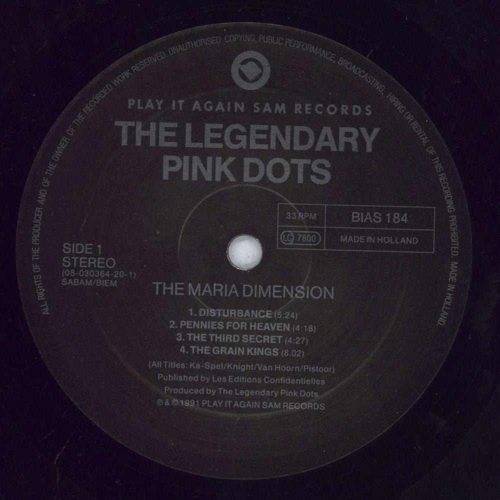 The Legendary Pink Dots The Maria Dimension - EX UK vinyl LP album (LP record) YI6LPTH833050