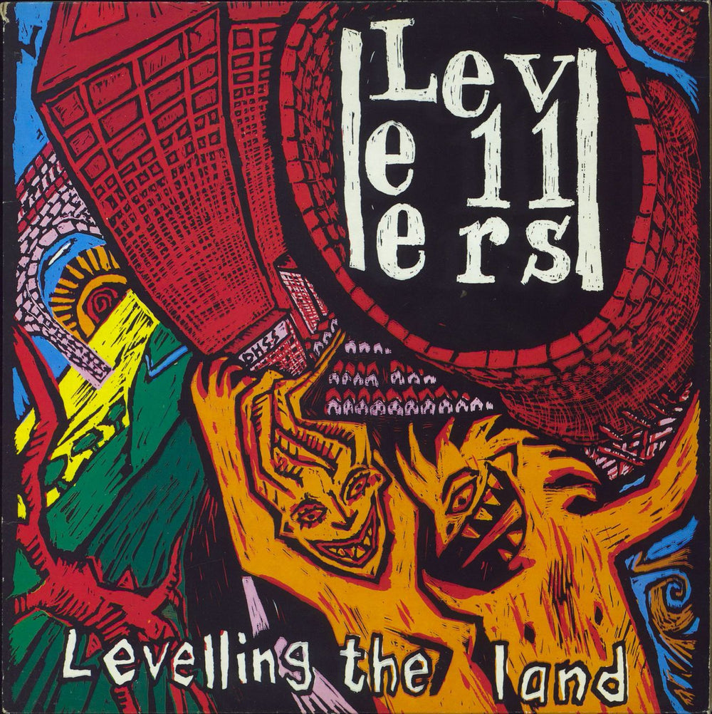 The Levellers Levelling The Land - VG UK vinyl LP album (LP record) WOL1022