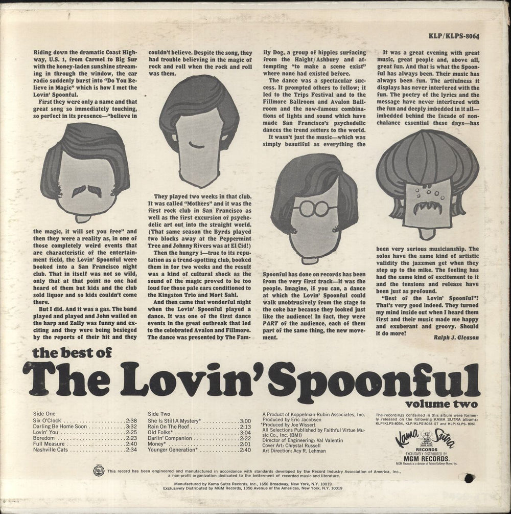 The Lovin' Spoonful The Best Of The Lovin' Spoonful Volume Two US vinyl LP album (LP record)