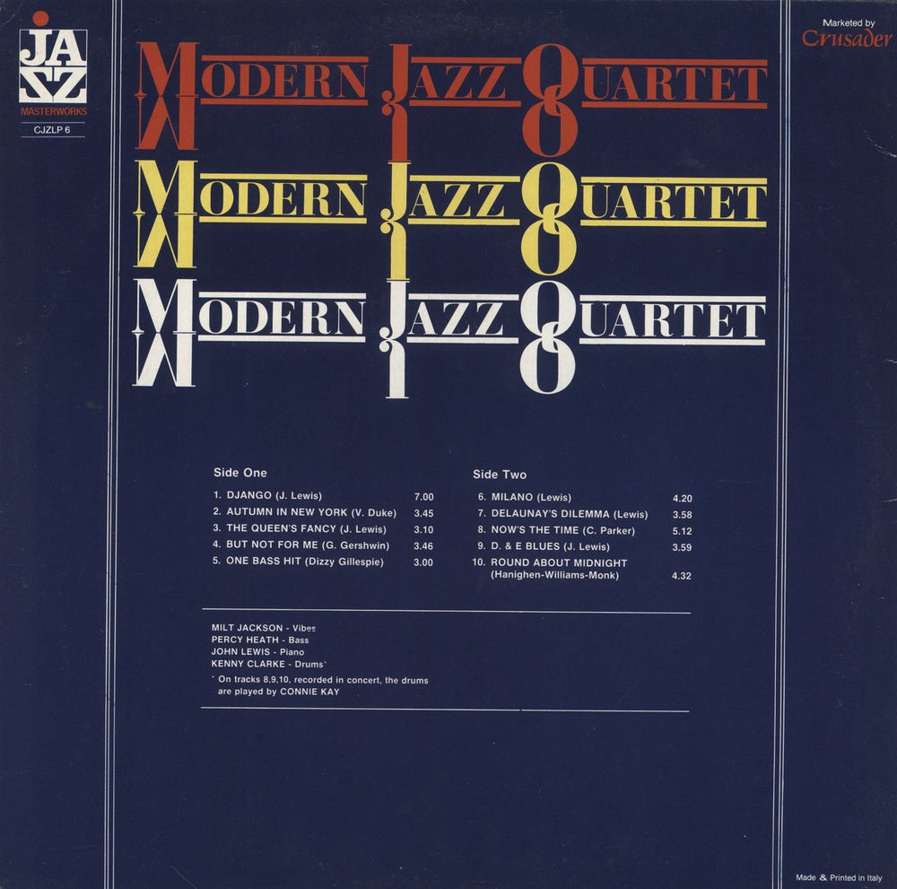 The Modern Jazz Quartet MJQ Italian vinyl LP album (LP record)