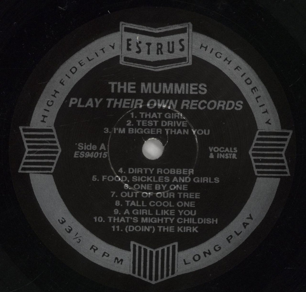 The Mummies Play Their Own Records! US vinyl LP album (LP record) 839LPPL863072