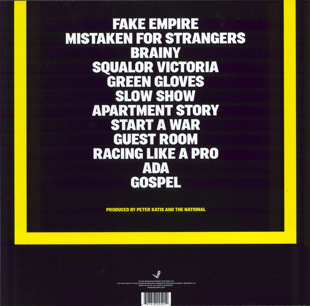 The National Boxer - Yellow Vinyl UK vinyl LP album (LP record) 607618025212