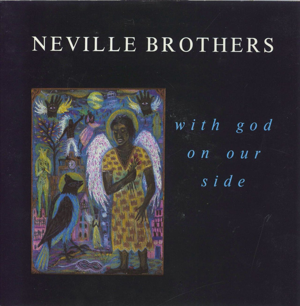 The Neville Brothers With God On Our Side - Paper Label + PS UK 7" vinyl single (7 inch record / 45) AM545