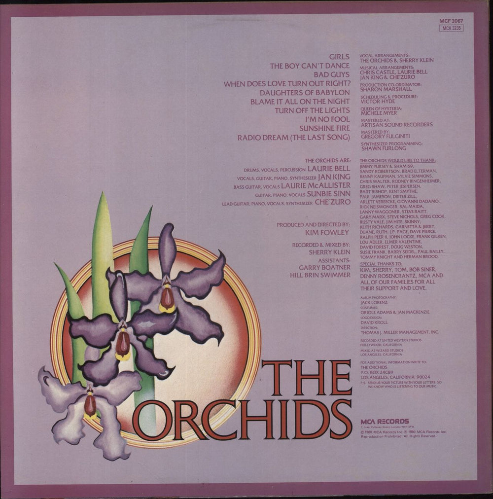 The Orchids (Rock) The Orchids UK vinyl LP album (LP record)