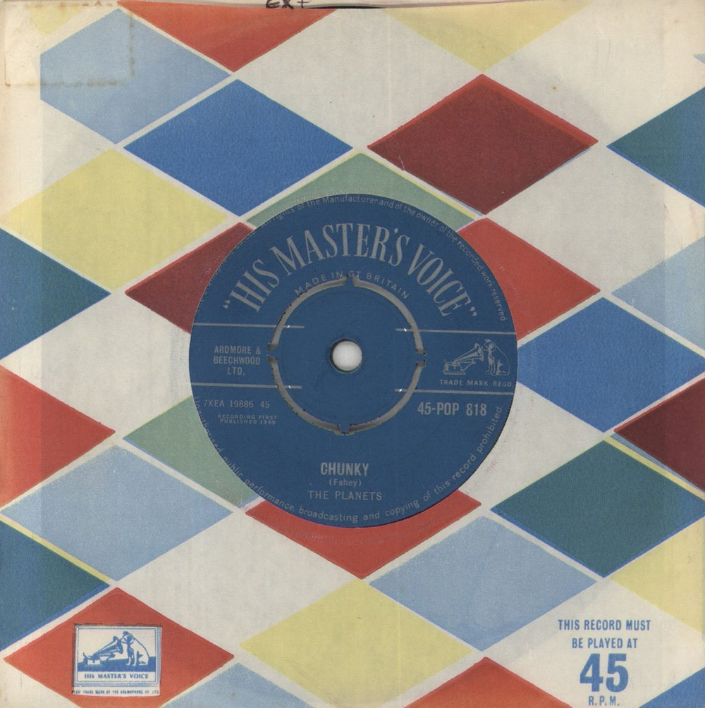 The Planets [Rock N Roll] Chunky UK 7" vinyl single (7 inch record / 45) 45-POP818