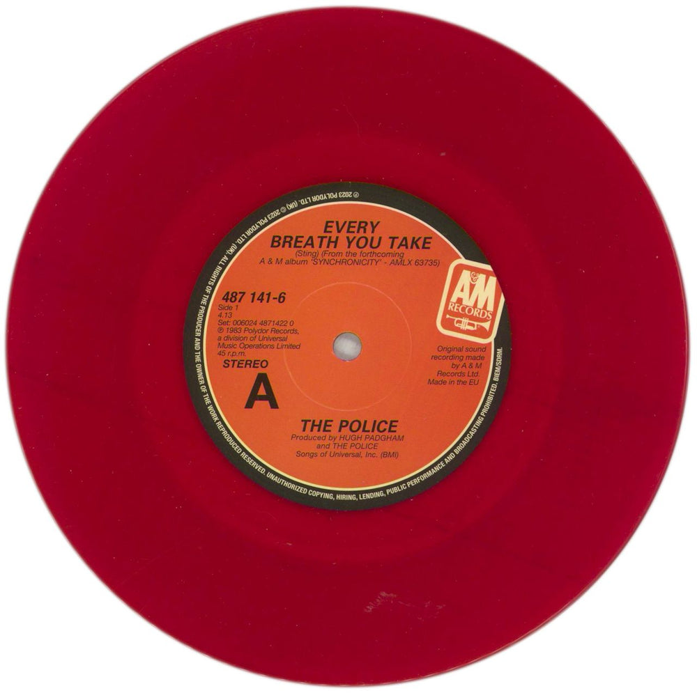 The Police Every Breath You Take - Red & Yellow Vinyl - RSD 2023 UK 7" vinyl single (7 inch record / 45) POL07EV865565