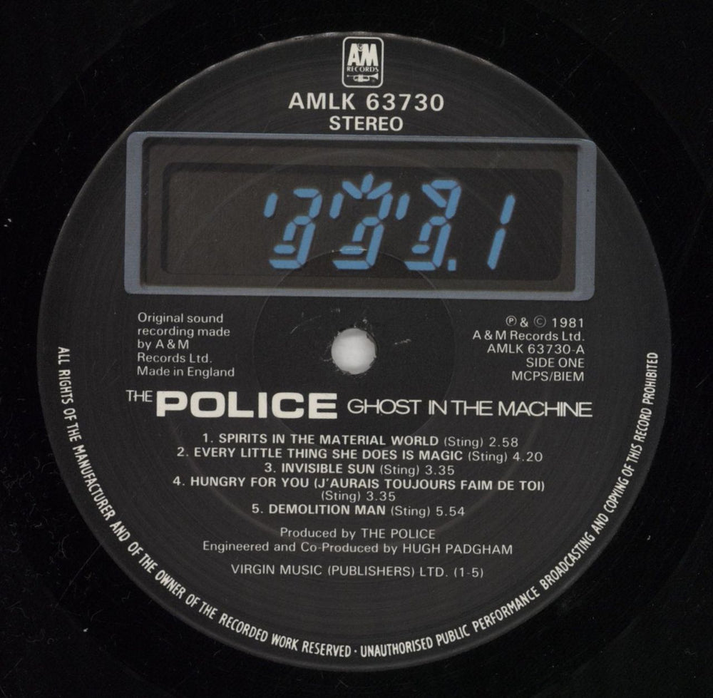 The Police Ghost In The Machine - EX UK vinyl LP album (LP record) POLLPGH666133